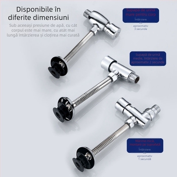 Valvă de spălare pentru picior, aliaj de cupru, montaj pe suprafață/ascuns, ieșire de 1 inch, presiune 0,1–0,6 MPa, timp de spălare 3–6 s