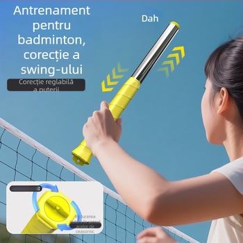 Antrenor pentru lovitura de badminton — dispozitiv ușor și portabil pentru puterea încheieturii, set de 6 bucăți din oțel inoxidabil
