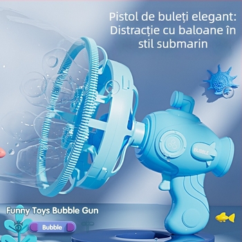 Mașină de baloane portabilă, design Bubble-in-Bubble, fără scurgeri, jucărie electrică din plastic pentru copii 7–14 ani, certificat 3C