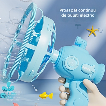 Mașină de baloane portabilă, design Bubble-in-Bubble, fără scurgeri, jucărie electrică din plastic pentru copii 7–14 ani, certificat 3C