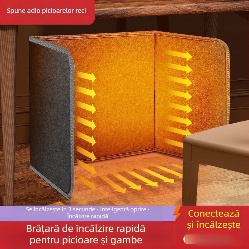 Încălzitor grafen pentru picioare, încălzitor sub masă, economie de energie, prietenos cu mediul, încălzire sănătoasă