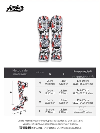 Anotherboxer Protecție pentru tibie pentru Sanda, Taekwondo, MMA, Muay Thai — Protecție tibială pentru adolescenți și adulți (Lansare 2025)