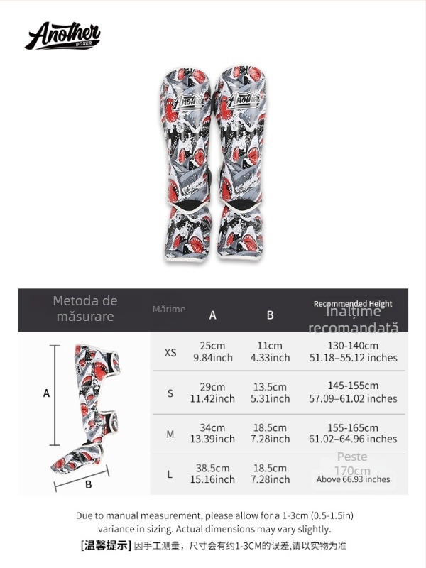 Anotherboxer Protecție pentru tibie pentru Sanda, Taekwondo, MMA, Muay Thai — Protecție tibială pentru adolescenți și adulți (Lansare 2025)