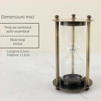 Ceas de clepsidră DIY cu nisip, placare metalică, stil minimalist modern