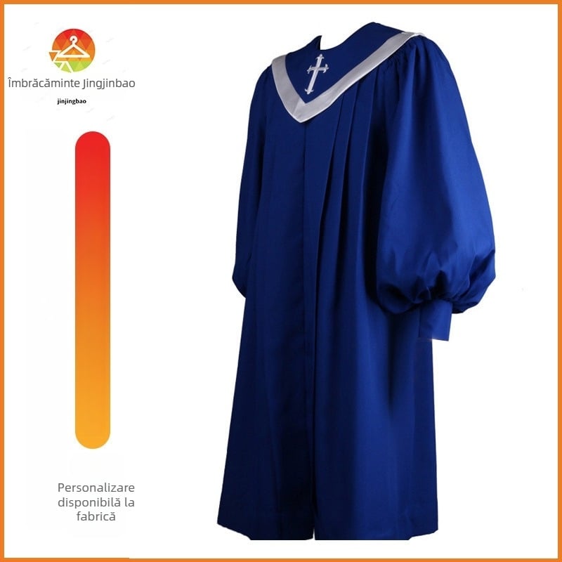 Robe de preot unisex pentru reprezentații pe scenă — poliester Luoer, 95% poliester, brand Jingjin Treasure, cor și cosplay de teatru