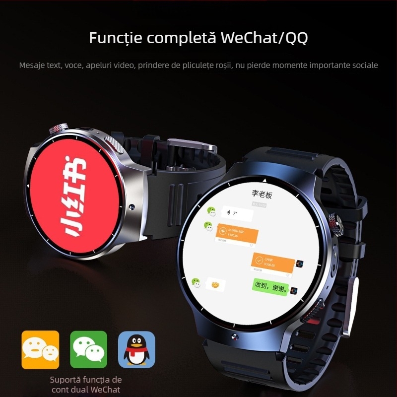 GT6 ceas inteligent cu sistem dual, 4G, ecran AMOLED, NFC, monitorizare ritm cardiac și captură de fotografii