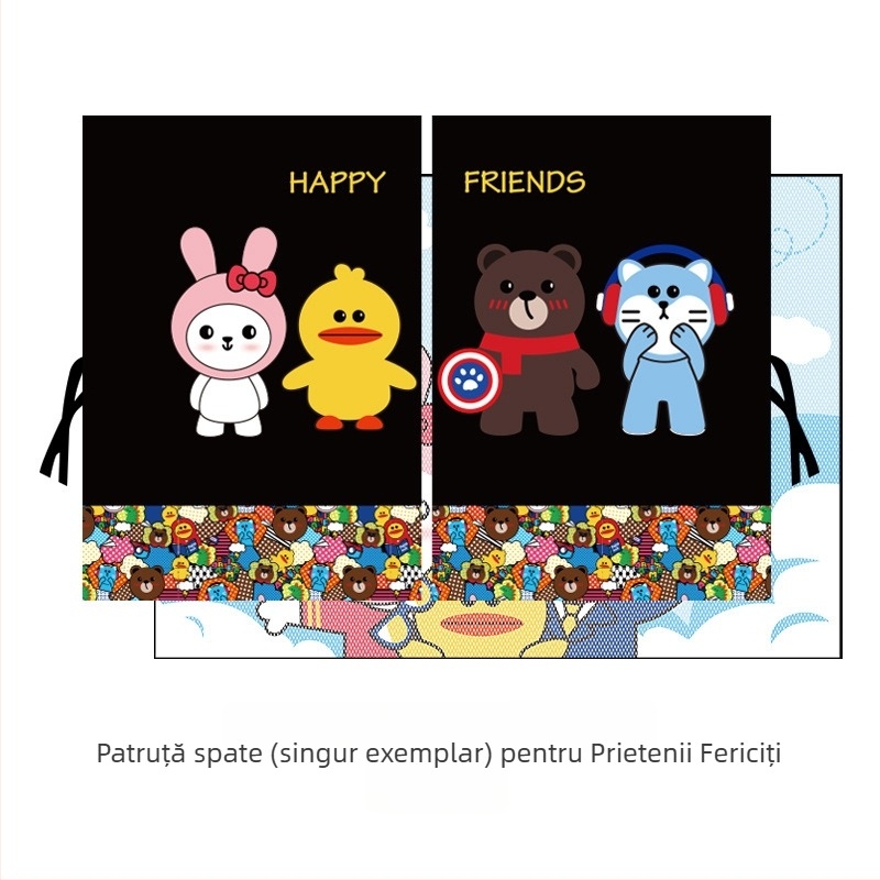 Perdea pentru geamul mașinii cu design desen animat – poliester, opac gros, tip suspensie, personalizabilă, compatibilitate generală