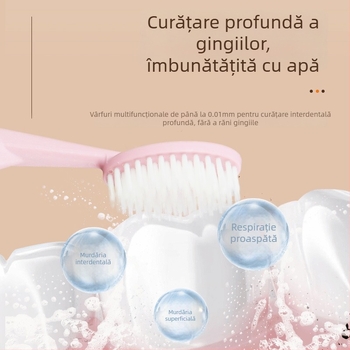 MY Periuță de dinți cu cap mare, peri ultra-fin moi, Material: PP + amidon de porumb, pentru igiena orală, Durata de valabilitate 36 de luni