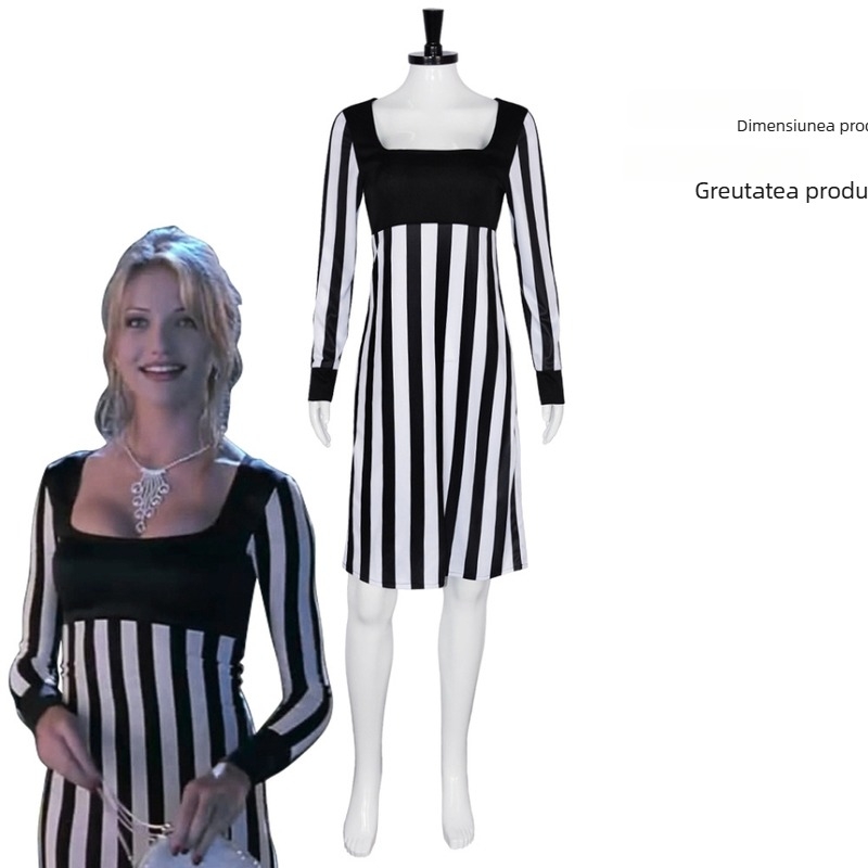Rochie cosplay inspirată de Tina Carlisle pentru costum de scenă feminin; amestec de materiale: 80-90% Spandex și <30% Poliester; Vara 2024.
