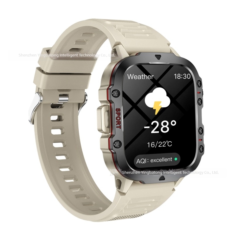 Smartwatch cu apeluri Bluetooth, monitorizare ritm cardiac, tensiune arterială, oxigen din sânge și monitorizare a somnului, cadran pătrat