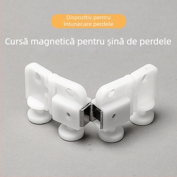 Rola magnetică pentru șinele de perdea, din oțel inoxidabil, pentru șine drepte și curbate, design modern minimalist