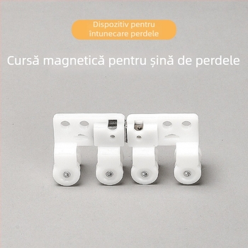 Rola magnetică pentru șinele de perdea, din oțel inoxidabil, pentru șine drepte și curbate, design modern minimalist