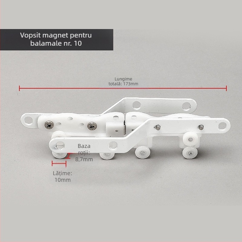Rola magnetică pentru șinele de perdea, din oțel inoxidabil, pentru șine drepte și curbate, design modern minimalist