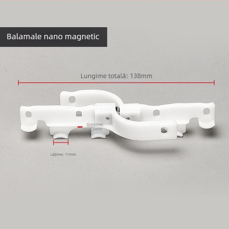 Rola magnetică pentru șinele de perdea, din oțel inoxidabil, pentru șine drepte și curbate, design modern minimalist
