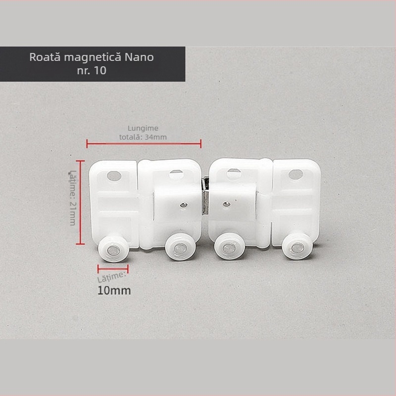 Rola magnetică pentru șinele de perdea, din oțel inoxidabil, pentru șine drepte și curbate, design modern minimalist
