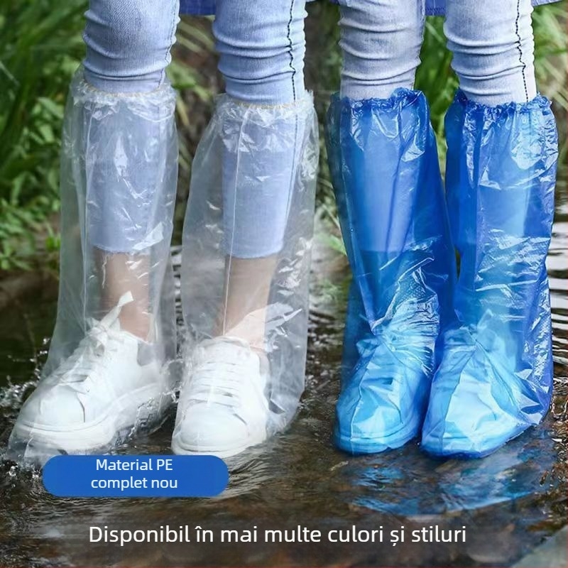 Acoperitoare de încălțăminte PE, de unică folosință, stil simplu, fără siglă, fără personalizare