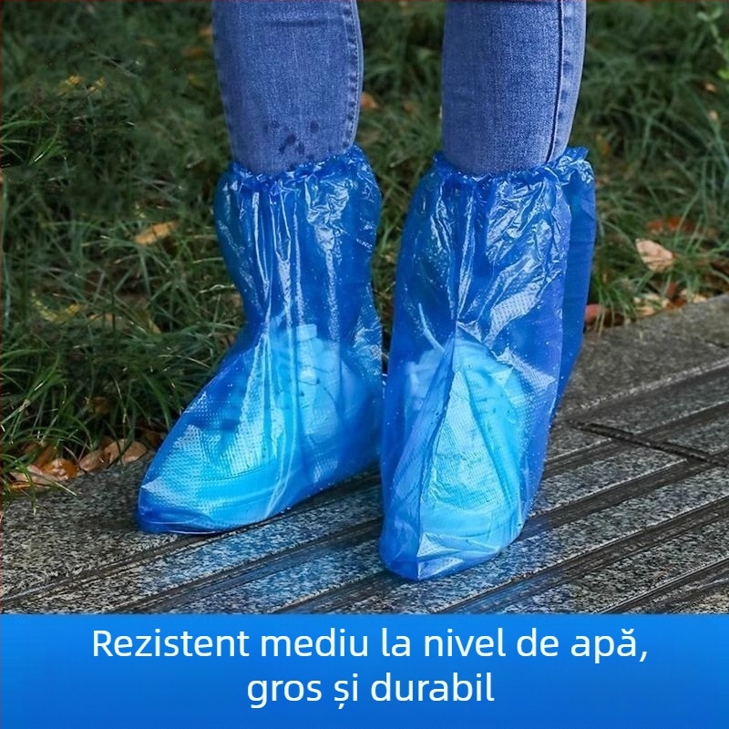 Acoperitoare de încălțăminte PE, de unică folosință, stil simplu, fără siglă, fără personalizare