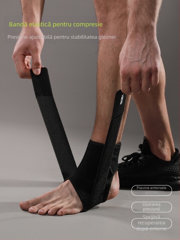 VBOSI orteză de gleznă pentru sporturi, poliester respirabil, protecție a gleznelor, potrivită pentru baschet, ciclism și alergare