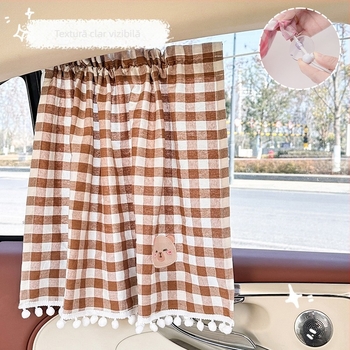Feather Draperie auto pentru copii – Bumbac, Transparent, Tip atârnat, Universal, Personalizare disponibilă