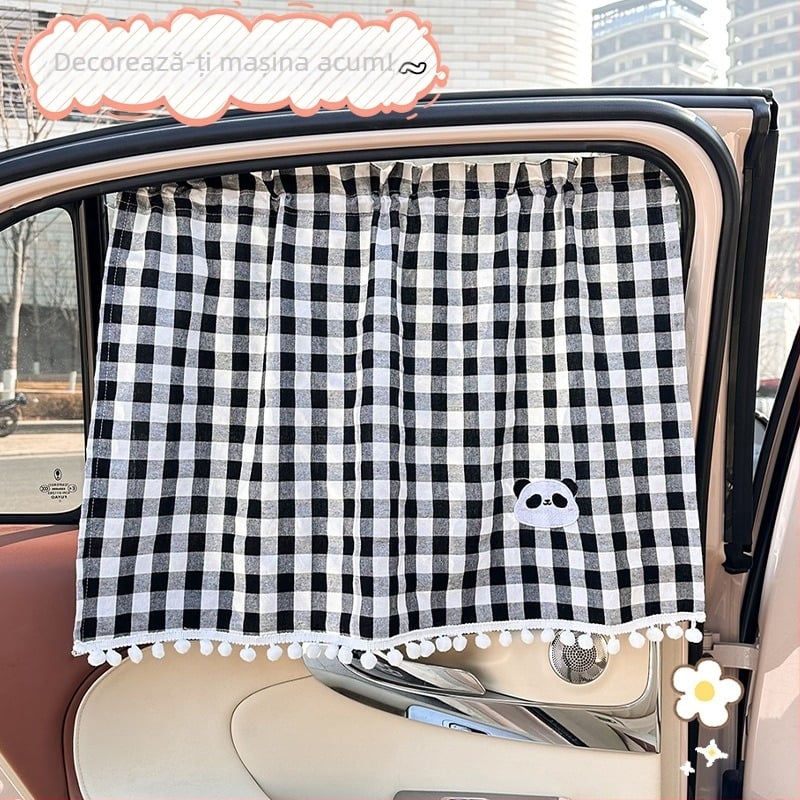 Feather Draperie auto pentru copii – Bumbac, Transparent, Tip atârnat, Universal, Personalizare disponibilă