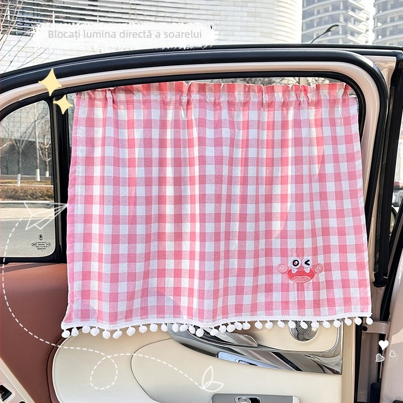 Feather Draperie auto pentru copii – Bumbac, Transparent, Tip atârnat, Universal, Personalizare disponibilă