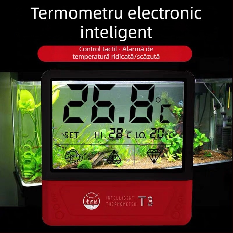 Termometru pentru acvariu — material cristale lichide; Măsurare temperatură (Material: Cristale Lichide; Categorie: Termometru pentru acvariu; Funcție: Măsurarea temperaturii)