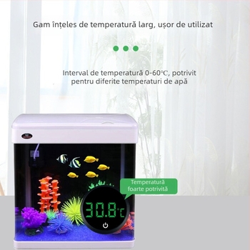 Termometru electronic de apă pentru acvariu și bazin pentru broaște țestoase, afișaj digital de înaltă precizie, carcasă ABS, origine Hebei Hengshui