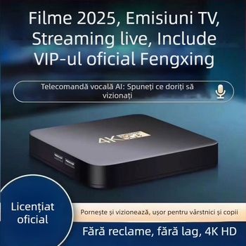 Set-top box pentru TV (4K, octa-core, 4GB RAM, 32GB stocare, WiFi)