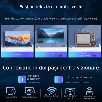 Set-top box pentru TV (4K, octa-core, 4GB RAM, 32GB stocare, WiFi)