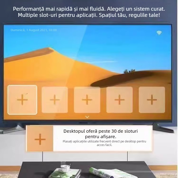 Set-top box pentru TV (4K, octa-core, 4GB RAM, 32GB stocare, WiFi)