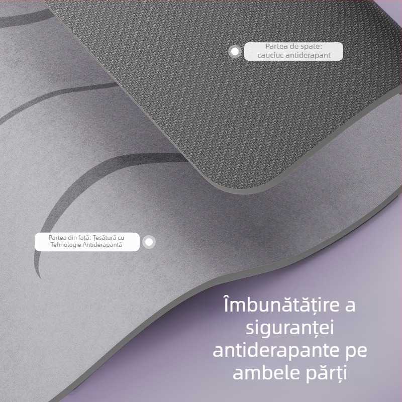 Covoraș de yoga Merach cu ghid de linie corporală, antiderapant pe ambele părți, material cauciuc/TPE, grosime 5–6 mm, greutate 0,65 kg sau 2,7 kg