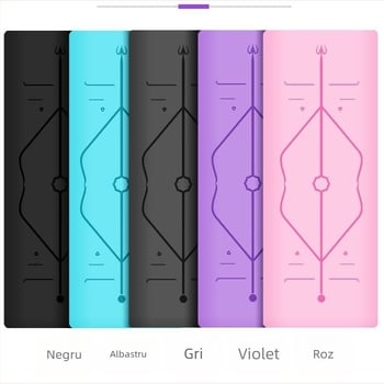 Covor de yoga cu defecte minore, model geometric, grosime 6 mm, suprafață antiderapantă