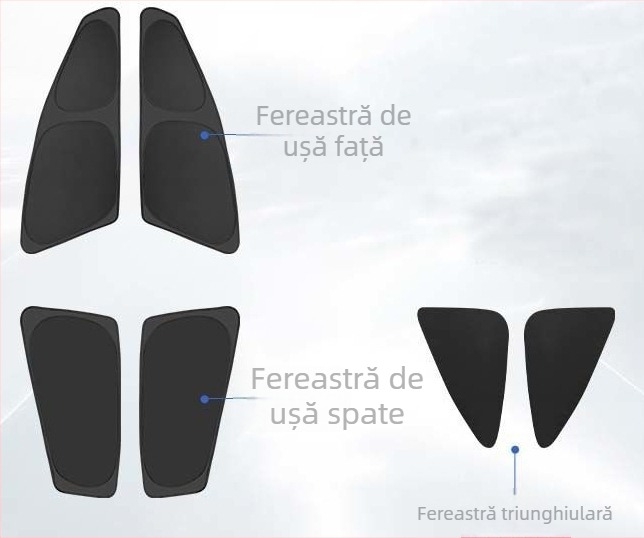 Panou parasol pentru geamul auto, poliester, instalare încorporată, personalizabil, pentru modele speciale de mașini