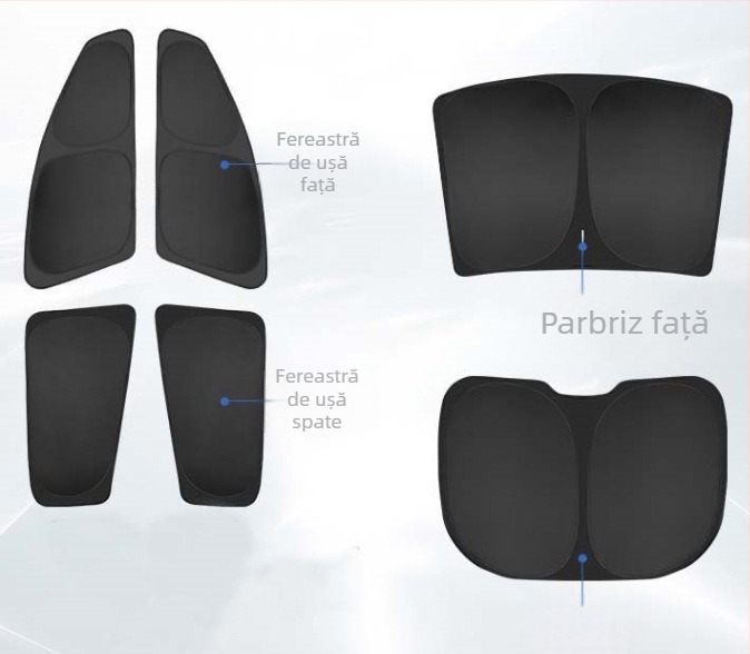 Panou parasol pentru geamul auto, poliester, instalare încorporată, personalizabil, pentru modele speciale de mașini