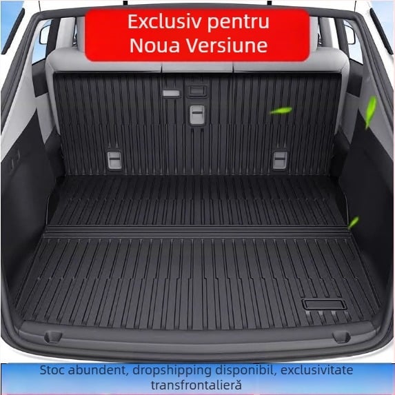 Covoraș de portbagaj integrat pentru Tesla Model Y3, din TPE, personalizare disponibilă, cod produs 007, cu plăci speciale pentru picioare