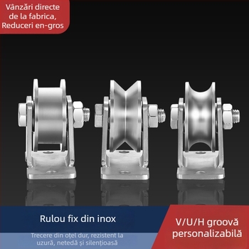Roata ghidare pentru uși glisante, din oțel inoxidabil 304, configurații în V, U și I