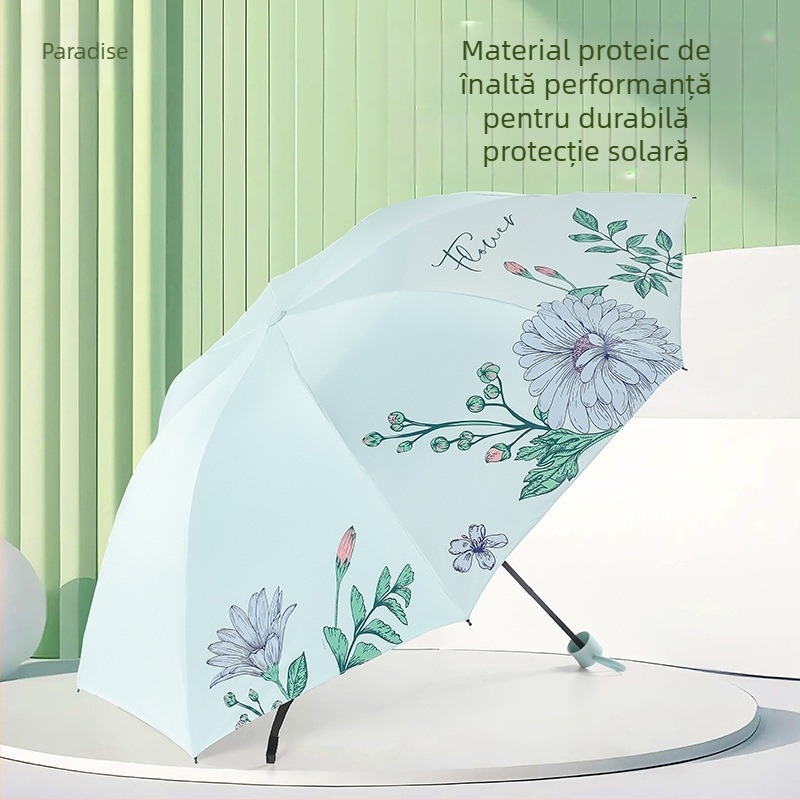 Paradise umbrelă (pânză poliester, acoperire vinil, 8 arce, deschidere manuală, imprimare logo posibil)