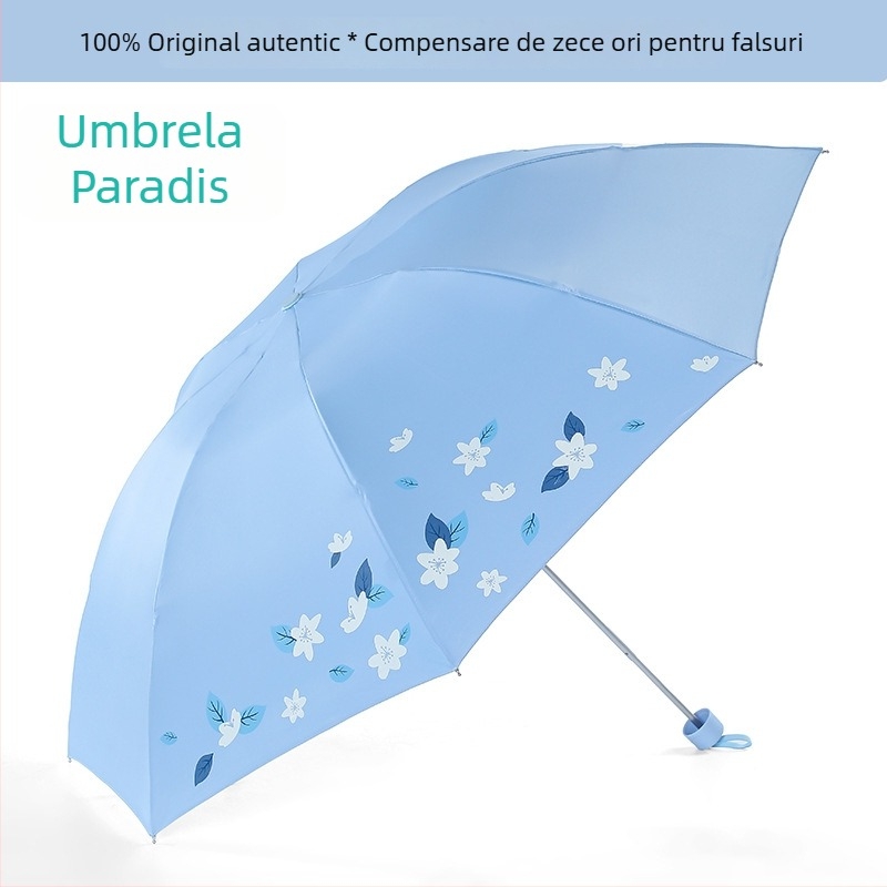 Paradise umbrelă (pânză poliester, acoperire vinil, 8 arce, deschidere manuală, imprimare logo posibil)