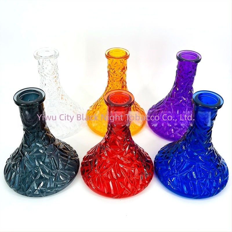 Narghilea din sticlă – Design arab embosat, Reutilizabil, Imprimare logo disponibilă, Cutie cu 500 bucăți