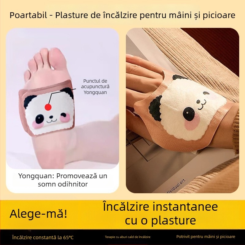 Tălpi autoîncălzite cu plăcuțe Mugwort, pentru iarnă, de unică folosință, papuci/casă unisex