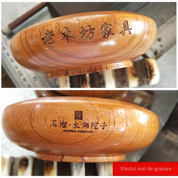 Scrumieră de lemn cu logo gravat, design personalizabil, potrivită pentru hoteluri, cafenele, restaurante și sufragerie