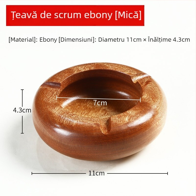 Scrumieră de lemn cu logo gravat, design personalizabil, potrivită pentru hoteluri, cafenele, restaurante și sufragerie