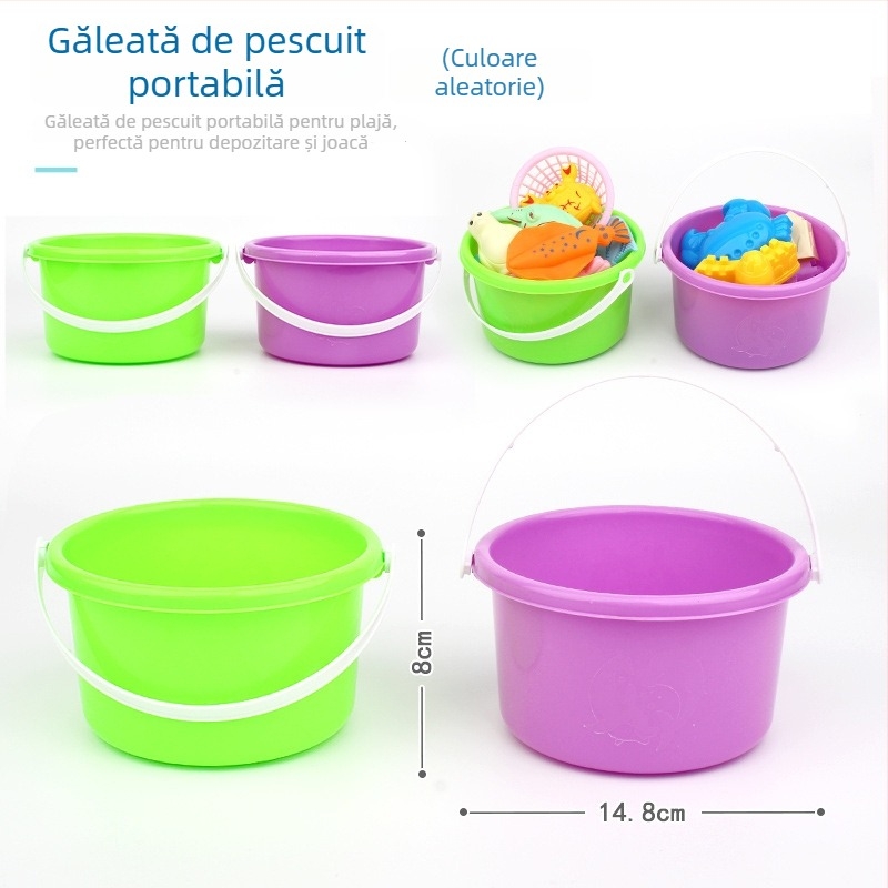 Joc magnetic de pescuit pentru copii pentru apă, cu flotabilitate și stimulare cognitivă, pești tridimensionali cu față dublă și undiță din plastic (pentru copii 4-6 ani)