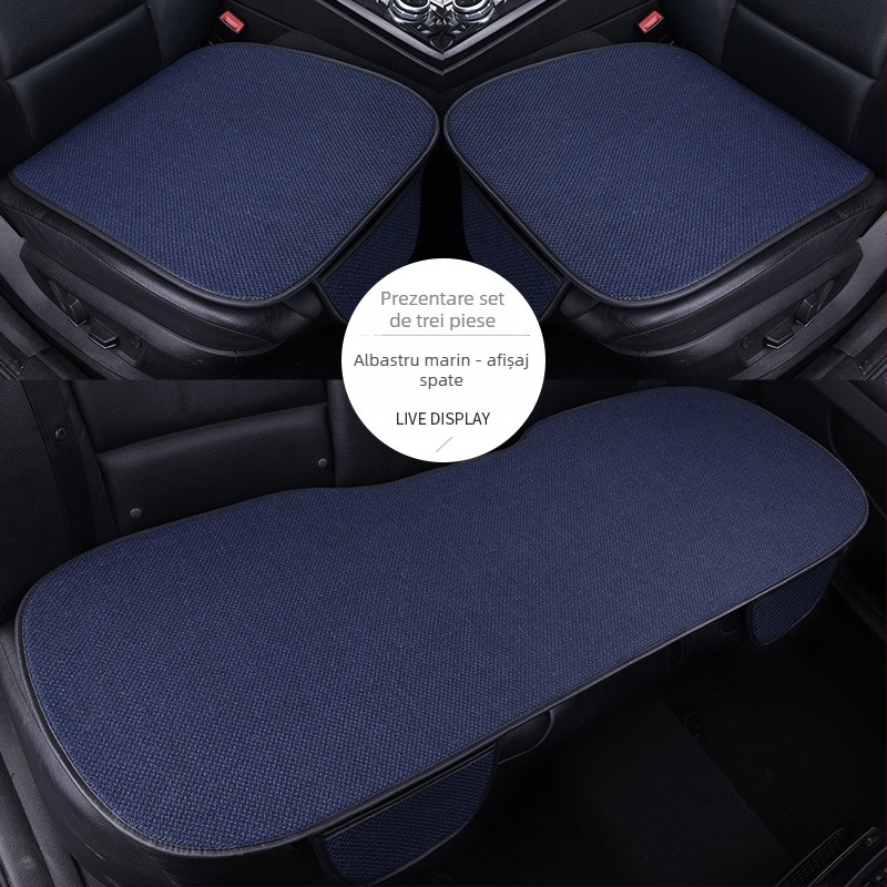 Set huse scaun auto din in, trei piese, respirabile, pentru toate anotimpurile, universal, fără umplutură