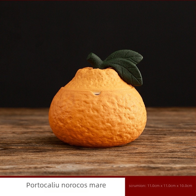 Cenușar ceramic cu capac — Puyao, 20260114; decorativ, de colecție și depozitare