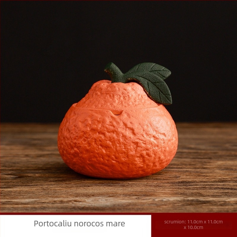 Cenușar ceramic cu capac — Puyao, 20260114; decorativ, de colecție și depozitare