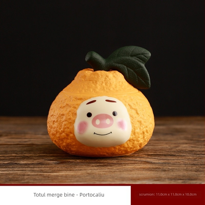 Cenușar ceramic cu capac — Puyao, 20260114; decorativ, de colecție și depozitare