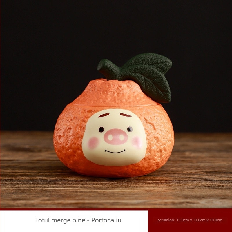 Cenușar ceramic cu capac — Puyao, 20260114; decorativ, de colecție și depozitare