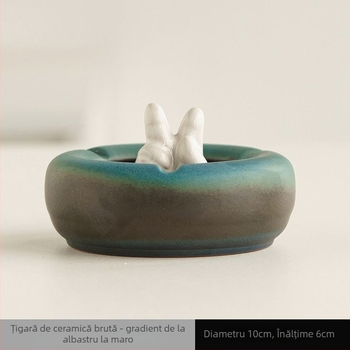 Cenușar ceramic ZY3402 cu schimbare graduală a culorii – creativ, personalizat, la modă pentru living și birou, reutilizabil, stil Chinezesc