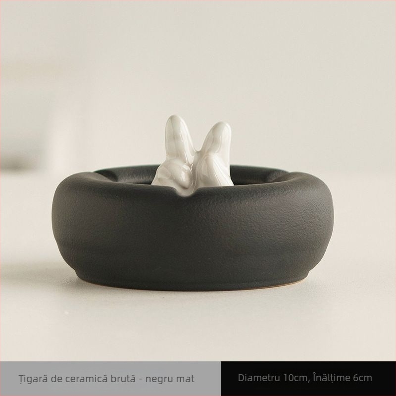 Cenușar ceramic ZY3402 cu schimbare graduală a culorii – creativ, personalizat, la modă pentru living și birou, reutilizabil, stil Chinezesc